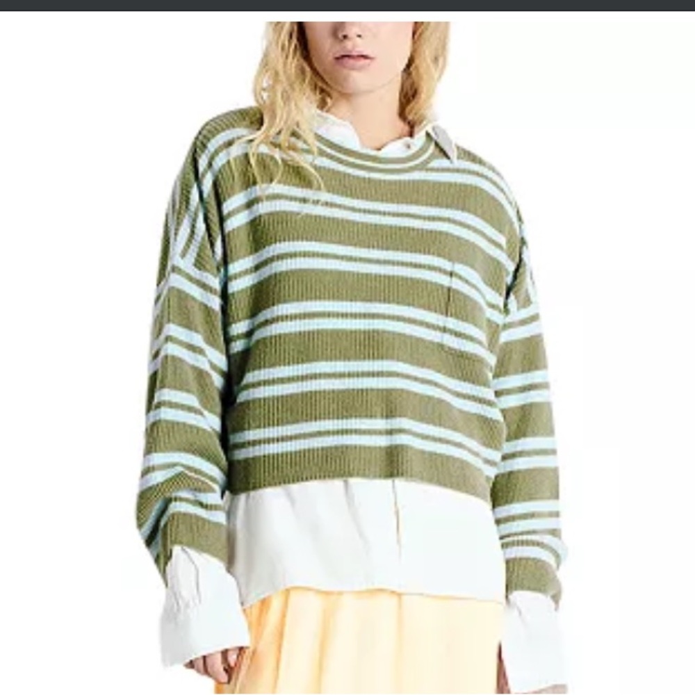 American Vintage Cropped Stripe Wool Sweater - XS/S